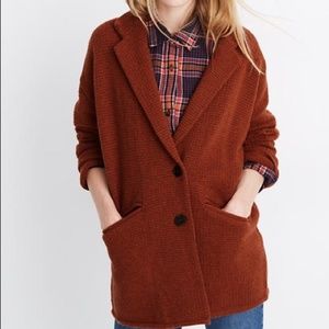 Madewell NWT Textured Blazer Sweater Jacket Wool